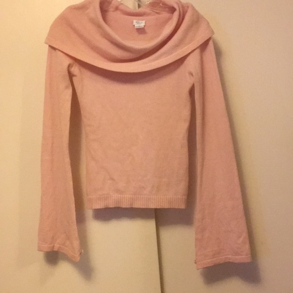 Aqua Sweaters - Aqua pink off shoulder cashmere sweater small